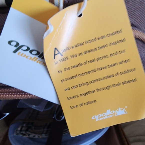 NWT apollo walker Picnic Backpack Bag for 2 Person with Cooler Compartment - Picture 7 of 8